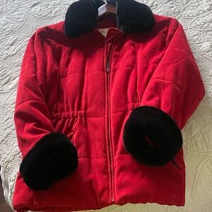Women's Red Jacket with Black Accents